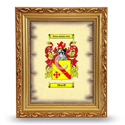 Morell Coat of Arms Framed - Gold