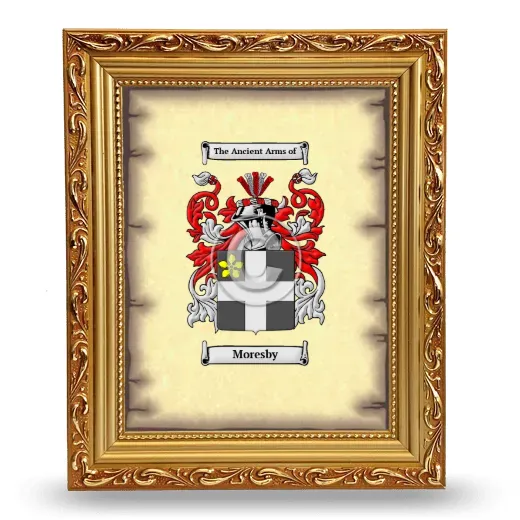 Moresby Coat of Arms Framed - Gold