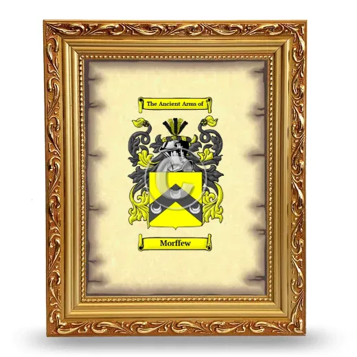 Morffew Coat of Arms Framed - Gold