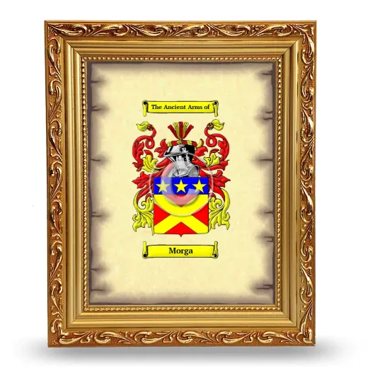 Morga Coat of Arms Framed - Gold
