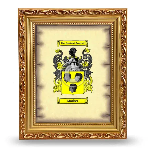 Morher Coat of Arms Framed - Gold