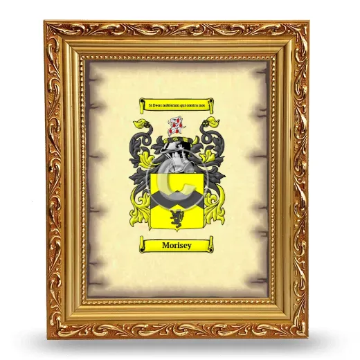Morisey Coat of Arms Framed - Gold