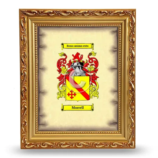 Morrell Coat of Arms Framed - Gold