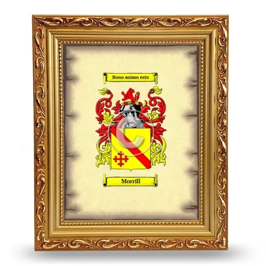 Morrill Coat of Arms Framed - Gold