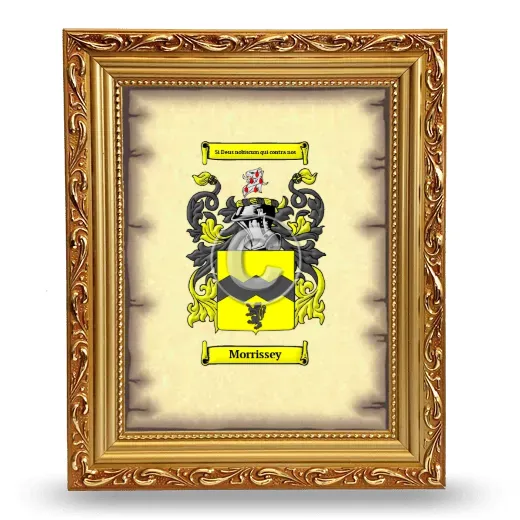 Morrissey Coat of Arms Framed - Gold