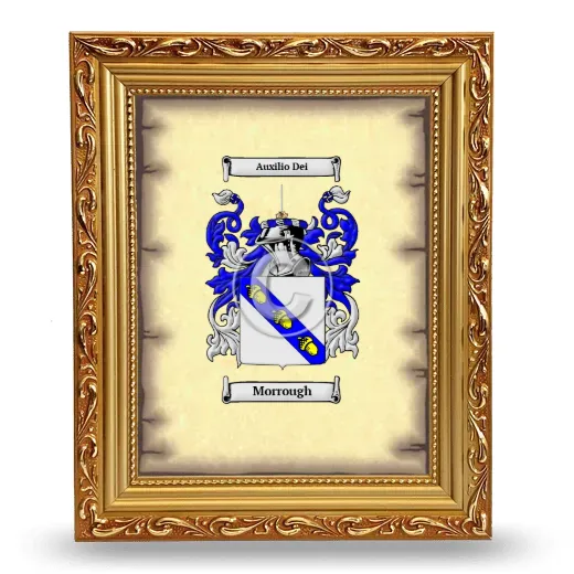Morrough Coat of Arms Framed - Gold