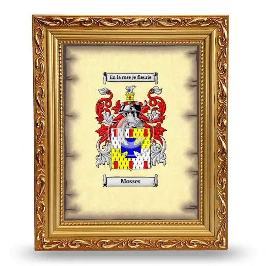 Mosses Coat of Arms Framed - Gold
