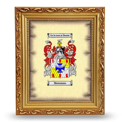 Mossman Coat of Arms Framed - Gold