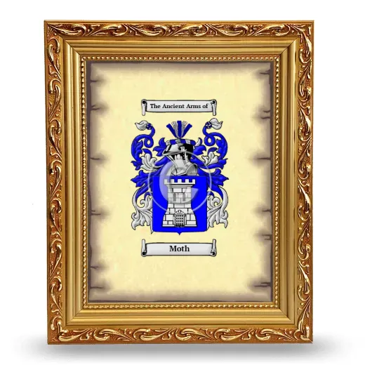 Moth Coat of Arms Framed - Gold