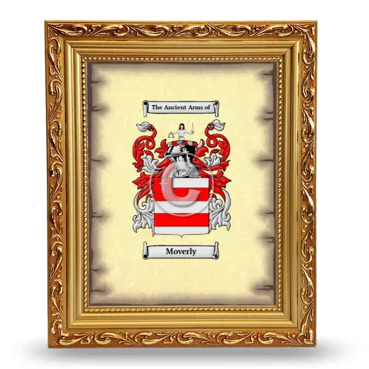 Moverly Coat of Arms Framed - Gold