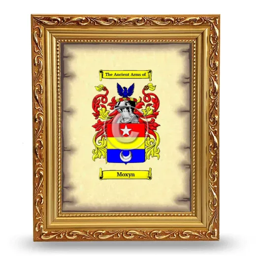 Moxyn Coat of Arms Framed - Gold