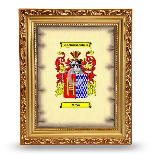 Moya Coat of Arms Framed - Gold