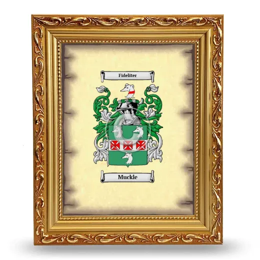 Muckle Coat of Arms Framed - Gold