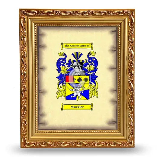 Muckler Coat of Arms Framed - Gold