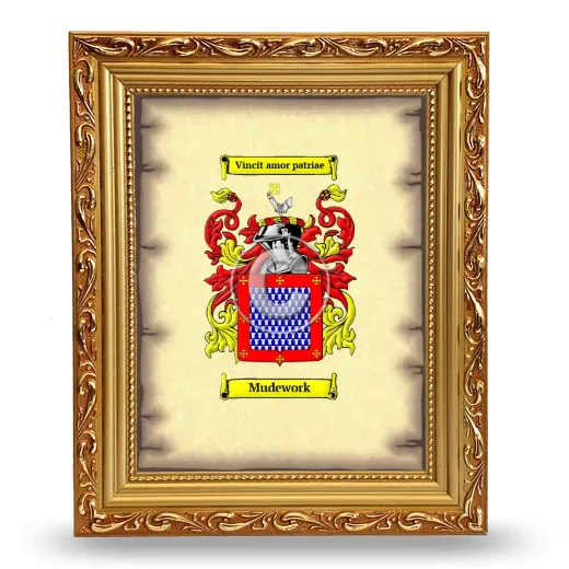 Mudework Coat of Arms Framed - Gold