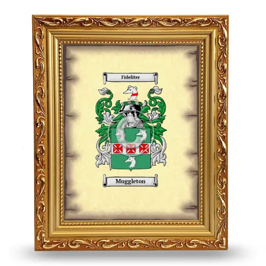 Muggleton Coat of Arms Framed - Gold