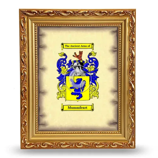 Mummfeart Coat of Arms Framed - Gold