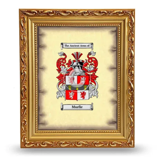 Murfie Coat of Arms Framed - Gold