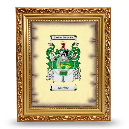 Murfree Coat of Arms Framed - Gold