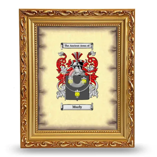 Murly Coat of Arms Framed - Gold