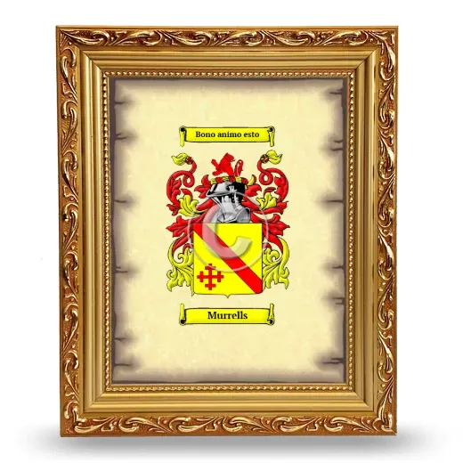 Murrells Coat of Arms Framed - Gold
