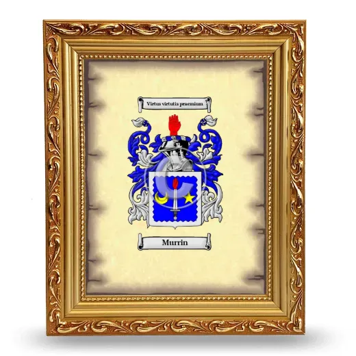 Murrin Coat of Arms Framed - Gold