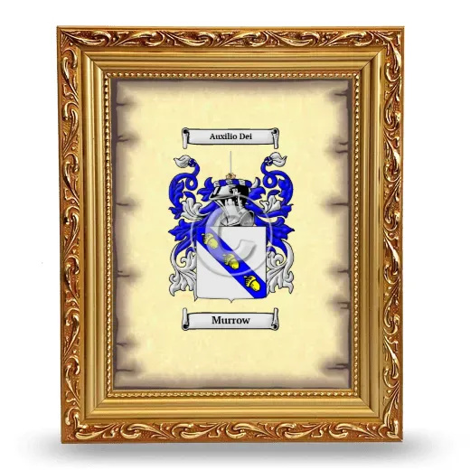 Murrow Coat of Arms Framed - Gold