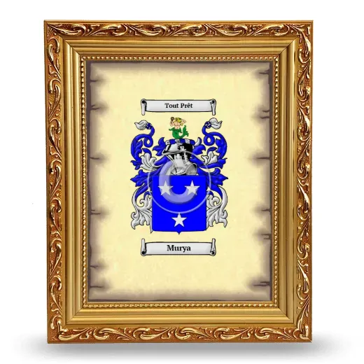 Murya Coat of Arms Framed - Gold