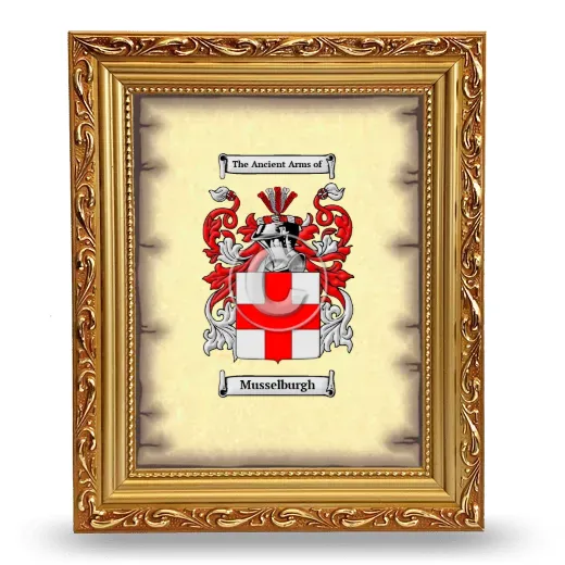 Musselburgh Coat of Arms Framed - Gold