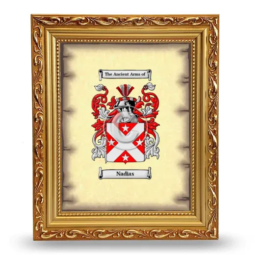Nadias Coat of Arms Framed - Gold