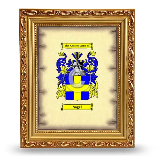 Nagel Coat of Arms Framed - Gold