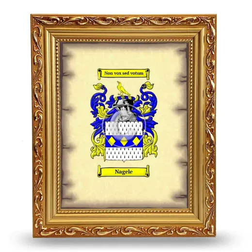 Nagele Coat of Arms Framed - Gold