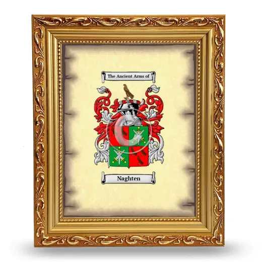 Naghten Coat of Arms Framed - Gold