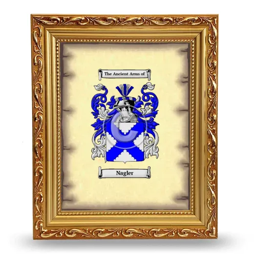 Nagler Coat of Arms Framed - Gold