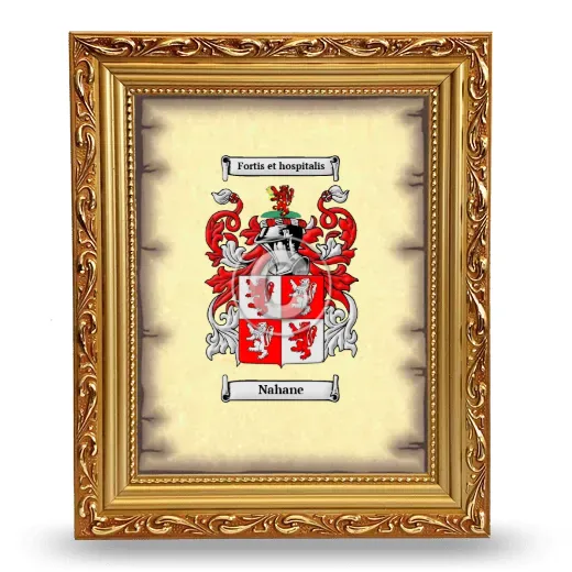 Nahane Coat of Arms Framed - Gold