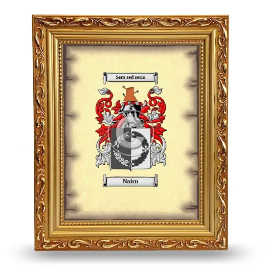 Nairn Coat of Arms Framed - Gold