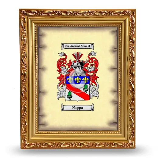 Nappa Coat of Arms Framed - Gold