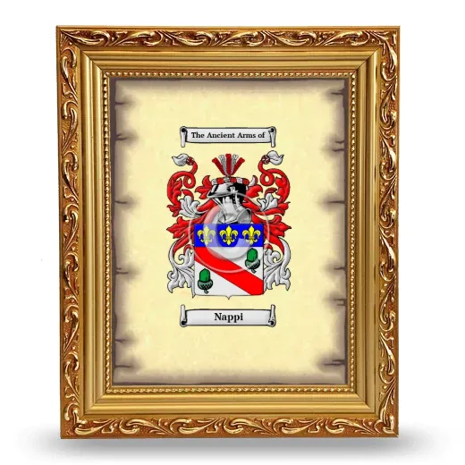 Nappi Coat of Arms Framed - Gold