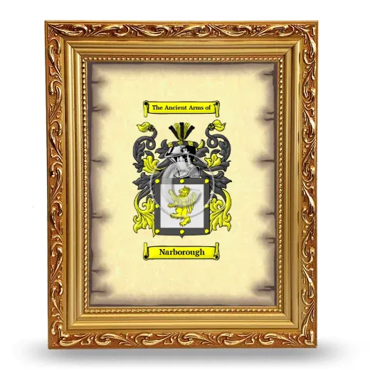 Narborough Coat of Arms Framed - Gold