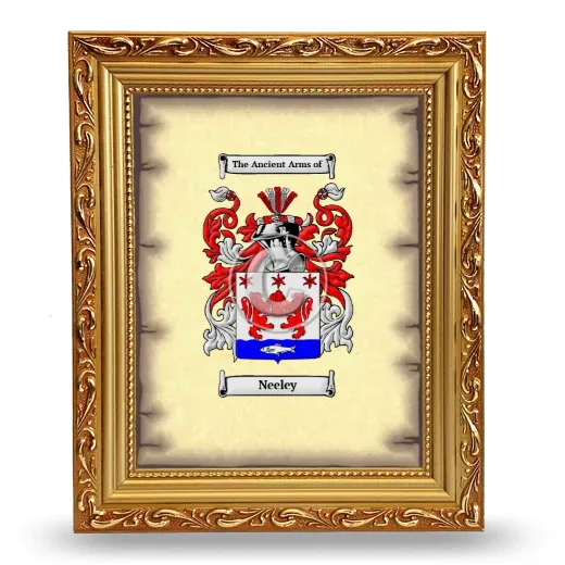 Neeley Coat of Arms Framed - Gold