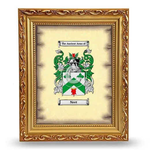 Neet Coat of Arms Framed - Gold
