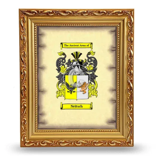 Neitsch Coat of Arms Framed - Gold
