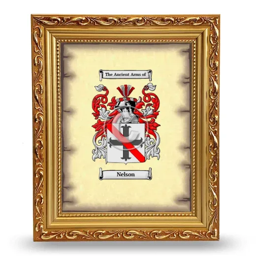 Nelson Coat of Arms Framed - Gold