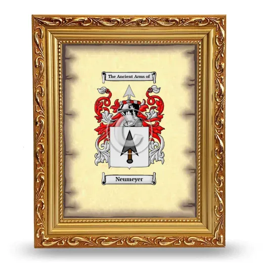Neumeyer Coat of Arms Framed - Gold