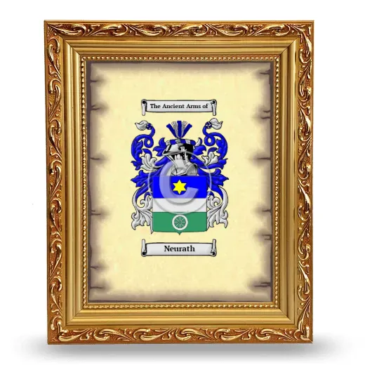 Neurath Coat of Arms Framed - Gold