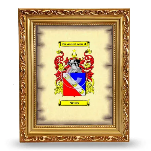 Neuss Coat of Arms Framed - Gold