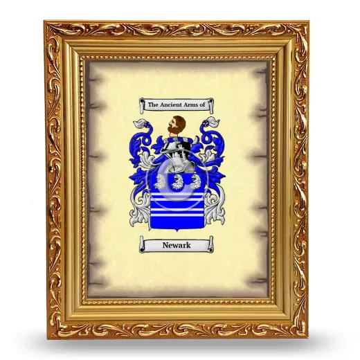 Newark Coat of Arms Framed - Gold