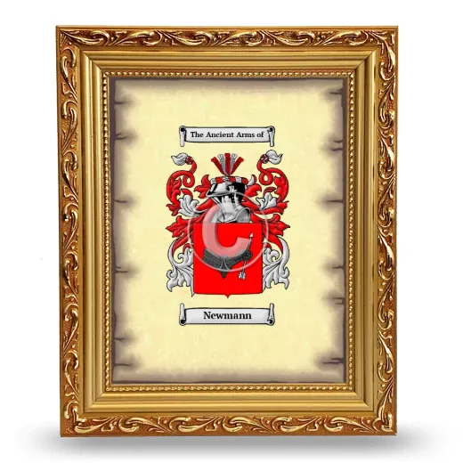 Newmann Coat of Arms Framed - Gold