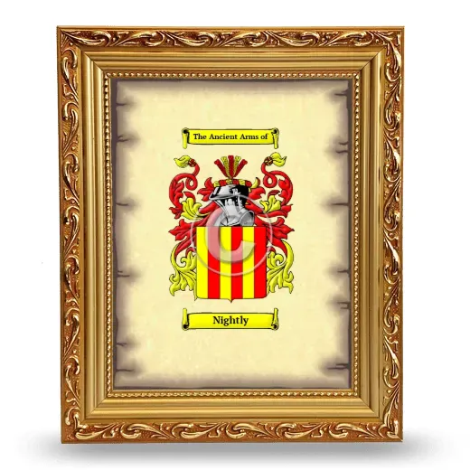 Nightly Coat of Arms Framed - Gold
