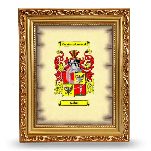 Nobis Coat of Arms Framed - Gold